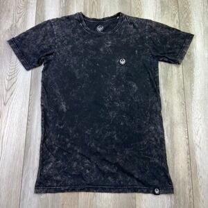 Dragon Alliance Shirt Mens Small Black Crew Neck Short Sleeve Tie Dye Men